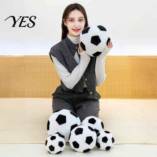 World Mug Football Plush Toy Soccer Toy, Shaped Stuffed Animal, Soft Hug Pillow Comfortable Fabric for Sports Fans, Game Day Gift Kids Boys