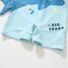 2026 New Boys' Korean Style Cartoon One-Piece Boxer Swimsuit, Ages 1-5, Quick-Drying, Cute Design