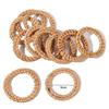 12Pcs Rustic Table Napkin Buckle Hand-woven Napkin Holder Bohemian Rattan Napkin Ring  Party Decor