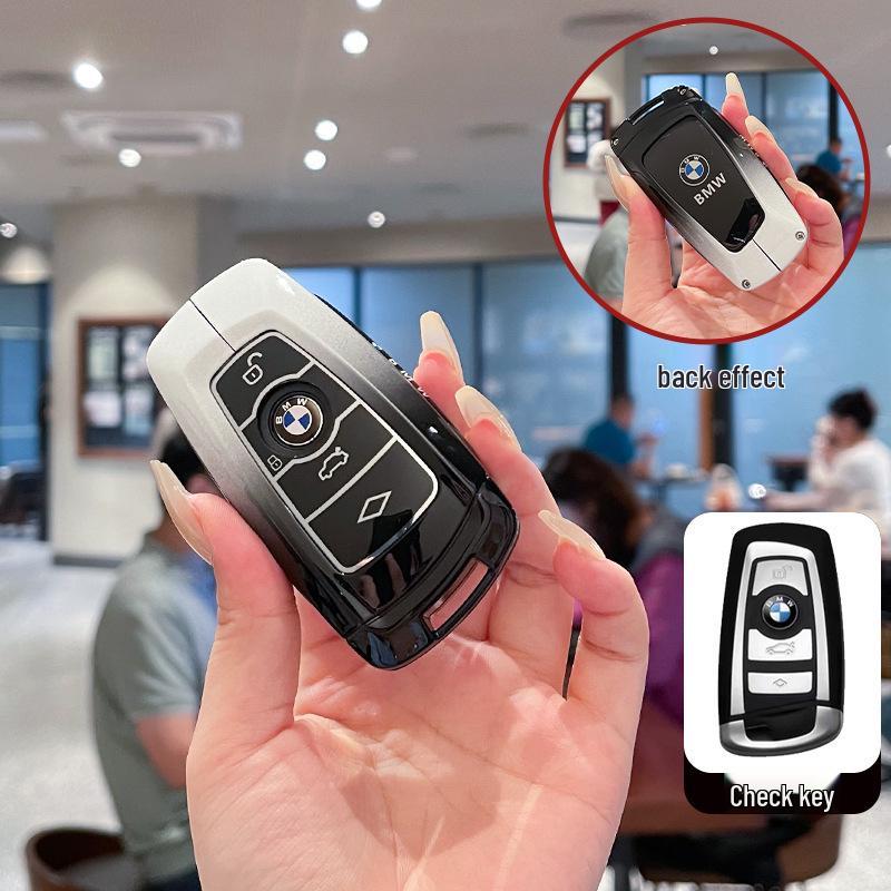 Compatible Key Shell for BMW 1, 3, 5, 7 Series, X1, X2, X3, X5, iX3, and i3 Models, plus Metal 530 and 325Li Buckles.