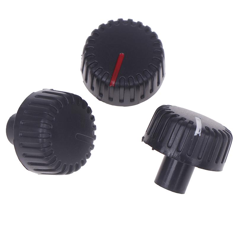 5Pcs Plastic Long Handle Knob Stripes Black Cap 20×18MM Potentiometer Encoder Switch Knob Plum Flower Shaft Inner Hole 6MM