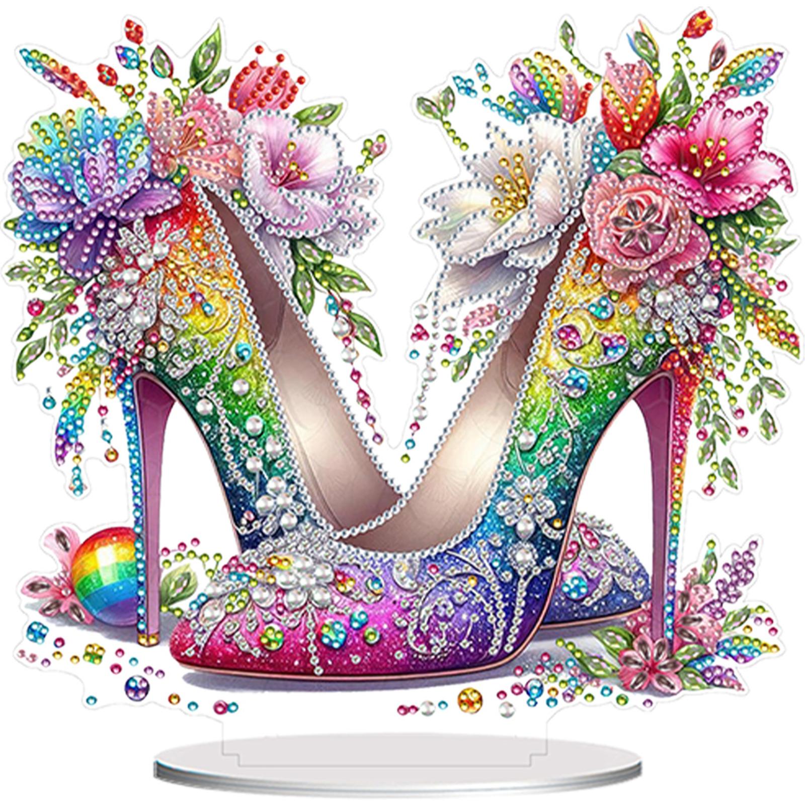 

Acrylic 2D Flat DIY 5D DIY Diamond Art Tabletop Decorations Diamond Painting Desktop Decorations for Home Office Desktop Decor