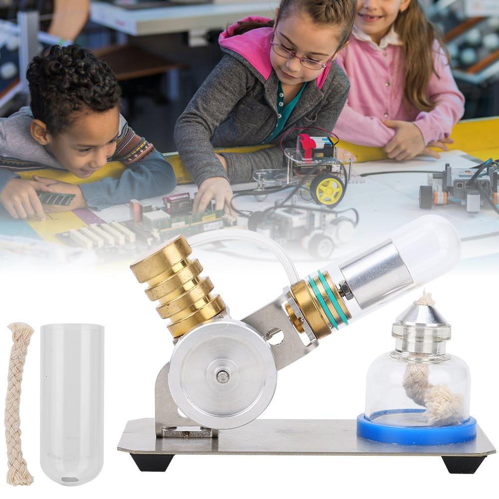 V Type Stirling Engine Model Physics Experiment Educational Tool Toy Kit