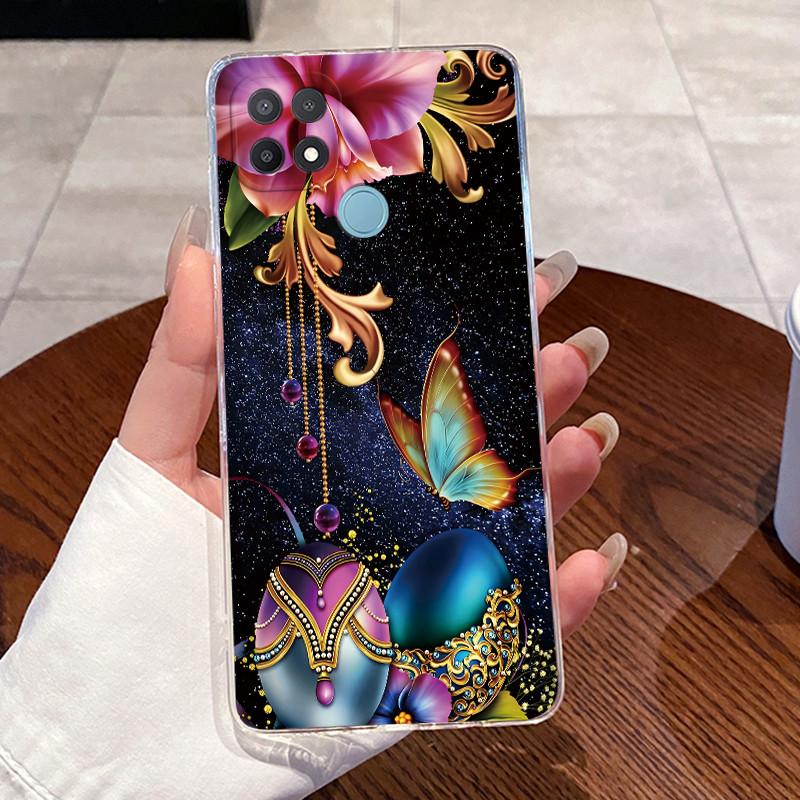 Casing For Oppo A15 A15s Case CPH2185 CPH2179 Aesthetic Fashion Cute Cat Cartoon Phone Case Clear Silicone TPU Soft Back Cover