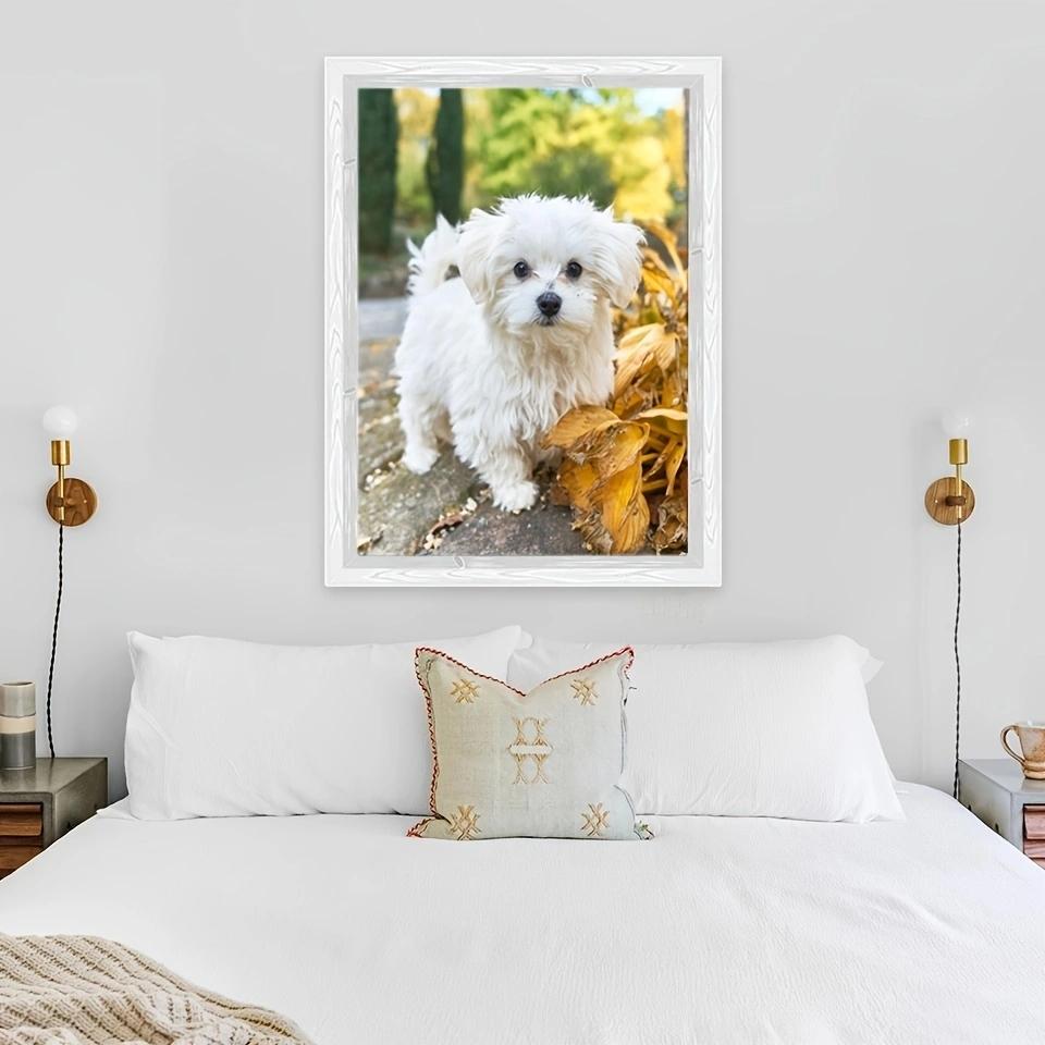 1 Stück 11,8 x 15,7 Zoll 5D-Diamantgemälde zum Selbermachen, schöner Hund, für Erwachsene und Kinder, Sticksets, komplette Strasssteine, handgefertigte Heimdekorationsgeschenke