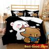 3D Print Bubu Dudu Cartoon Bear Panda Bedding Set Printed With Pillowcase Duvet Cover Soft Single Double Queen Super King Size