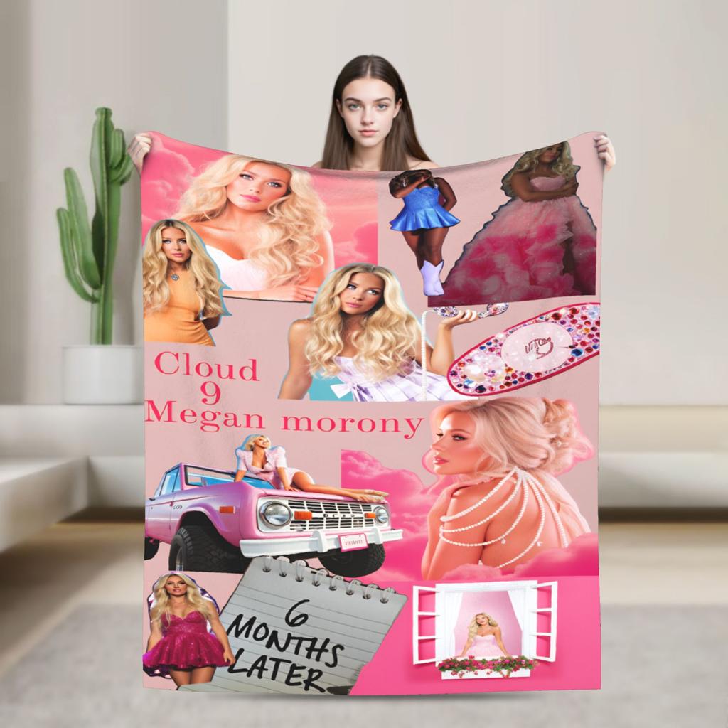 Megan Moroney Singer Cloud 9 Album Comfortable Blanket Pattern Throw Blanket Living Room Flannel Bedspread Sofa Bed Cover