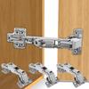 4 Pcs Steel Cabinet Door Hinges Hydraulic Damper Buffer Soft Close Quiet Wardrobe Door Concealed Hinges Furniture RV Door Hinge