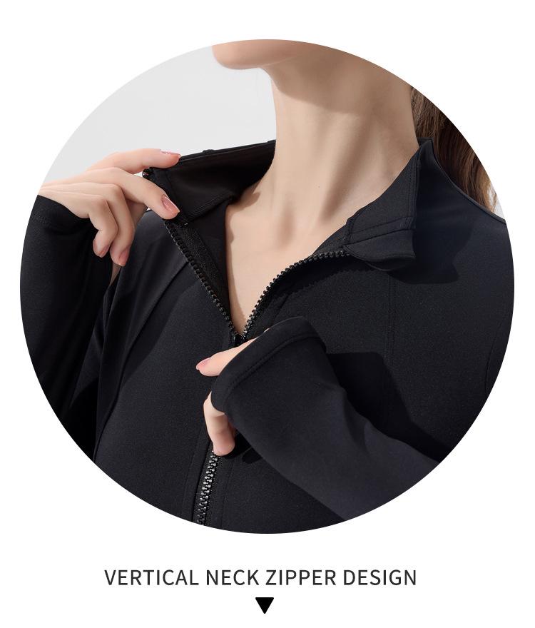 Women's Quick-Dry Long-Sleeve Yoga Jacket - High-End Fitness Top for Spring & Summer