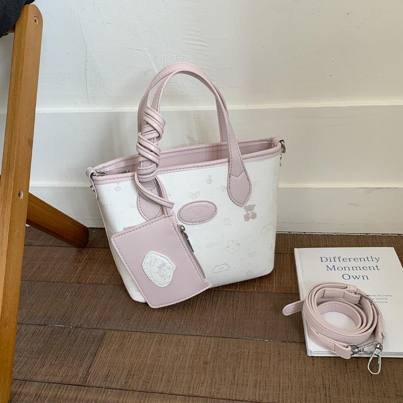 

Popular bags women s new summer versatile messenger bags casual portable commuter bucket bags розовый