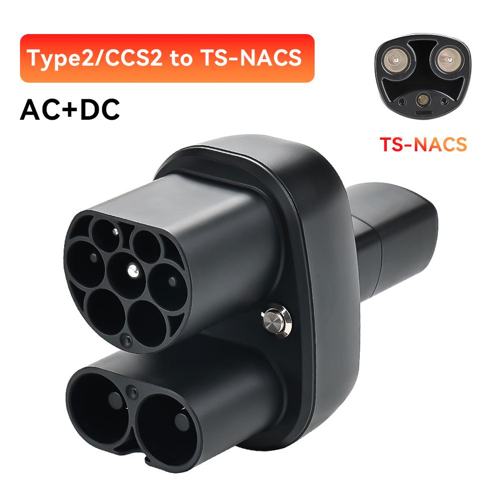

IPENGEN CCS2 to Tesla AC+DC Adapter Fit for Tesla Model 3/X/Y Made in USA CCS2 Combo Adapter Support CCS2 and Type2 EV Charger