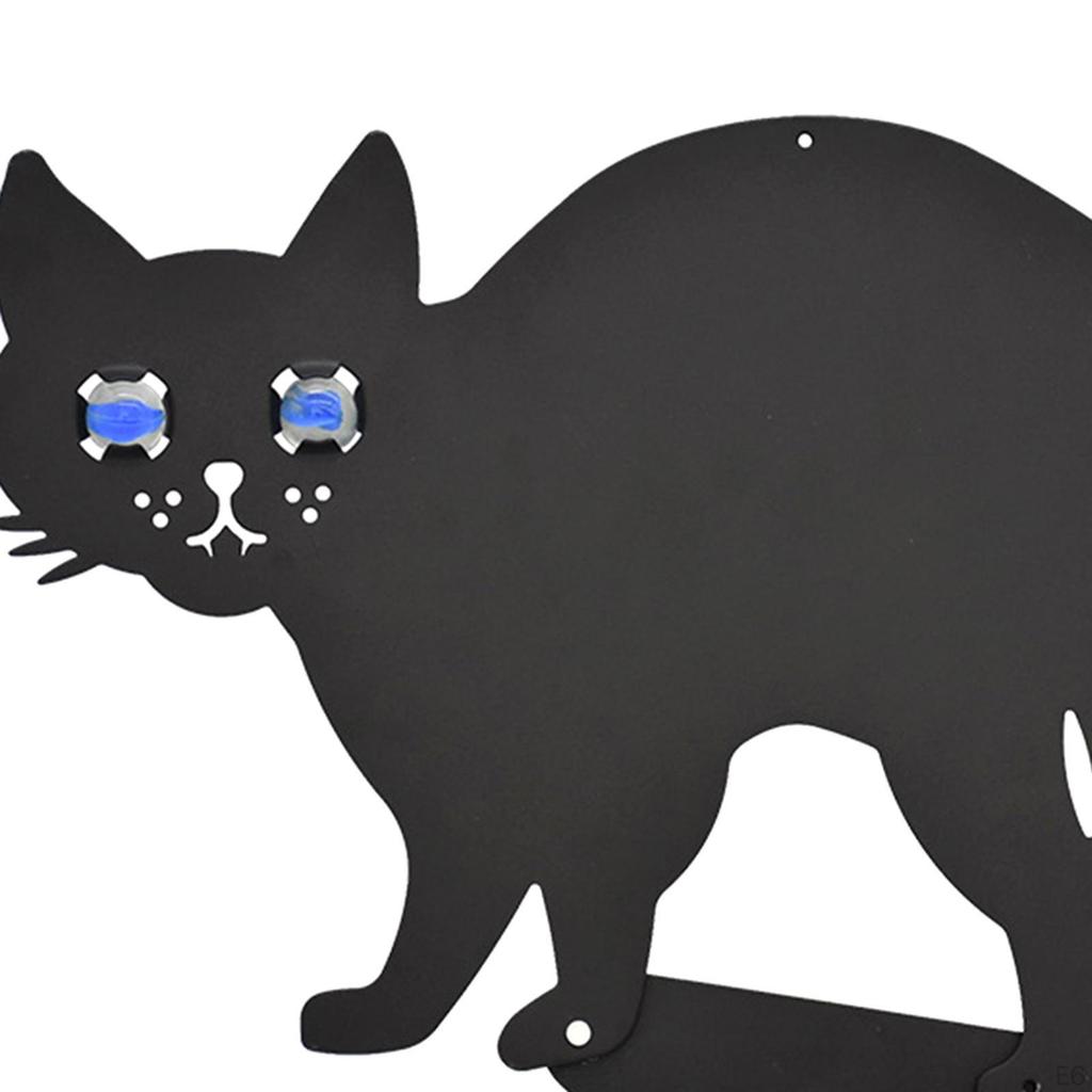 Elegant Black Cat Garden Stake for Outdoor Halloween Decor