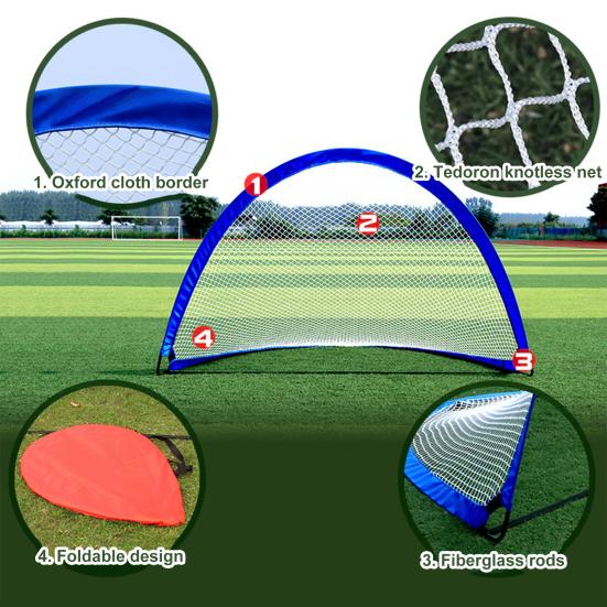 Outdoor Movable Soccer Goal Net Enhance Accuracy & Skills Improve Wear-Resistant Foldable Football Shot Mesh Practice Football Target Net