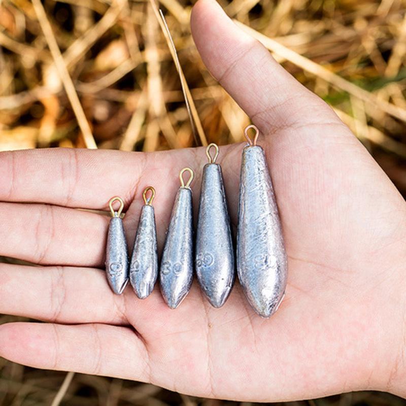 5pcs Mixed Styles Professional  Fishing Weights Kit Removable Casting Sinkers for Freshwater&Saltwater
