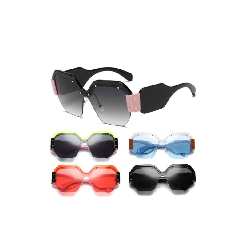 Stylish Large Oversized Ladies Women Sunglasses Designer Half Frame Retro Fashion 2018 For All Occasions