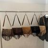 Fashionable Bohemian Tassel Crossbody Bag Women Single Shoulder Mobile Bag Vintage Suede Leather Handbag Commuting Travel Handba