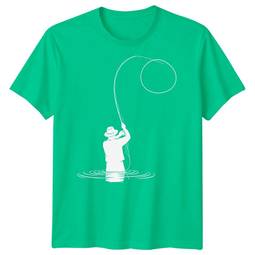 Fishing Fly Fishing Unisexs TShirt Angler Outdoor Hobby Tee
