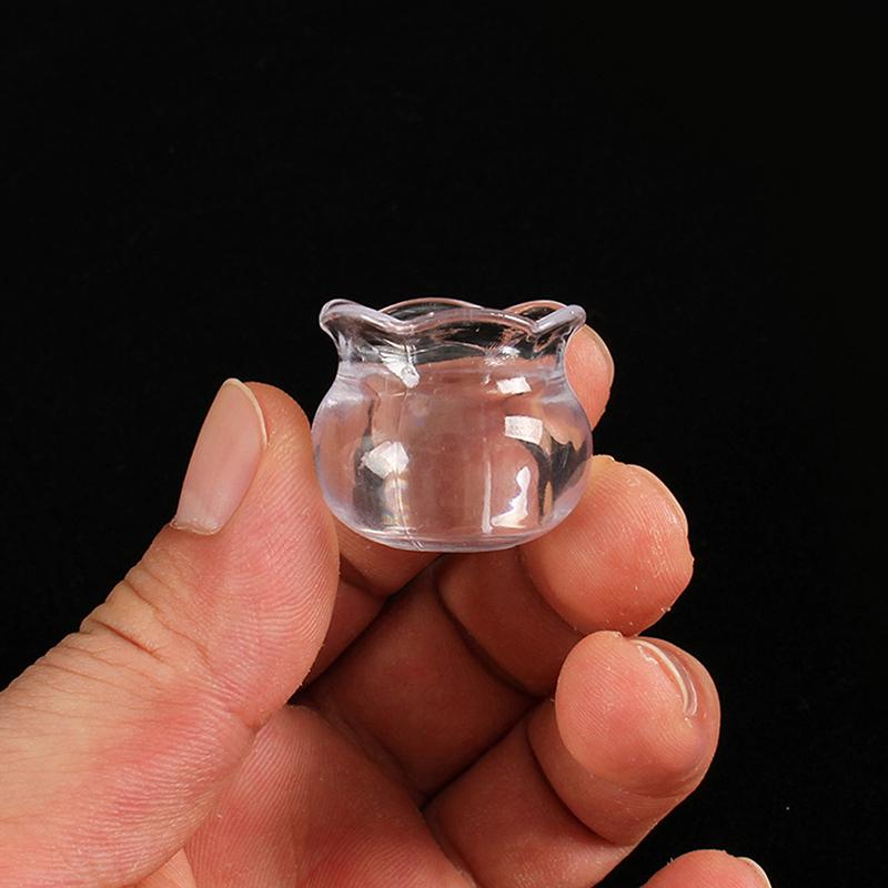 5Pcs 1/12 Dollhouse Simulation Plastic Transparent Fish Tank Model Dollhouse Mini Furinture Decoration Dolls House Accessories
