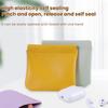 Snap Closure Pouch Faux Leather Mini Cosmetic Bag Waterproof Self-Closing Organizer Pouch for Coin Jewelry Cards Lipstick Keys