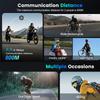 800M Full Duplex Motorcycle Helmet Intercom Headset 5.4 Bluetooth Intercomunicador Waterproof with Voice Assistant Ambient Lamp