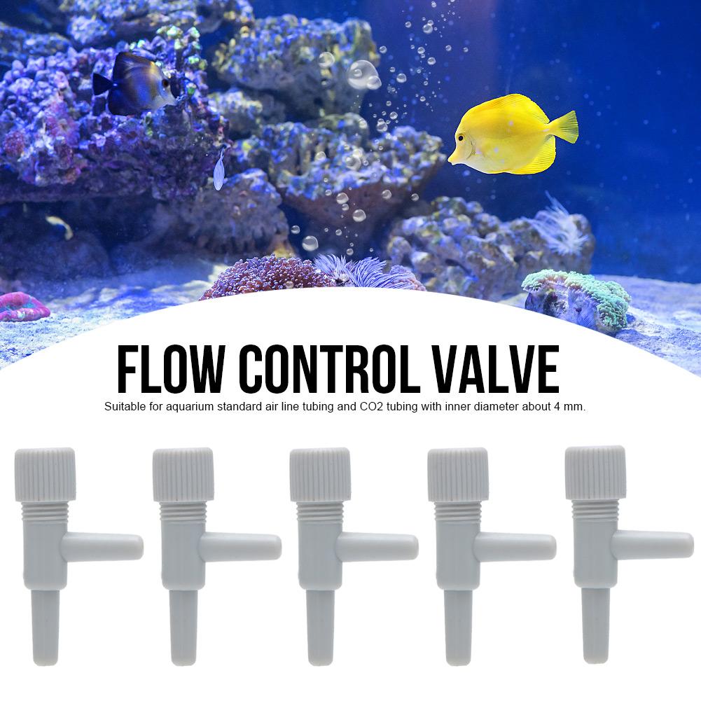20PCS Gray ABS Plastic Aquarium Fish Tank Hose Adjust Air Line Tubing Volume Flow Control Valves