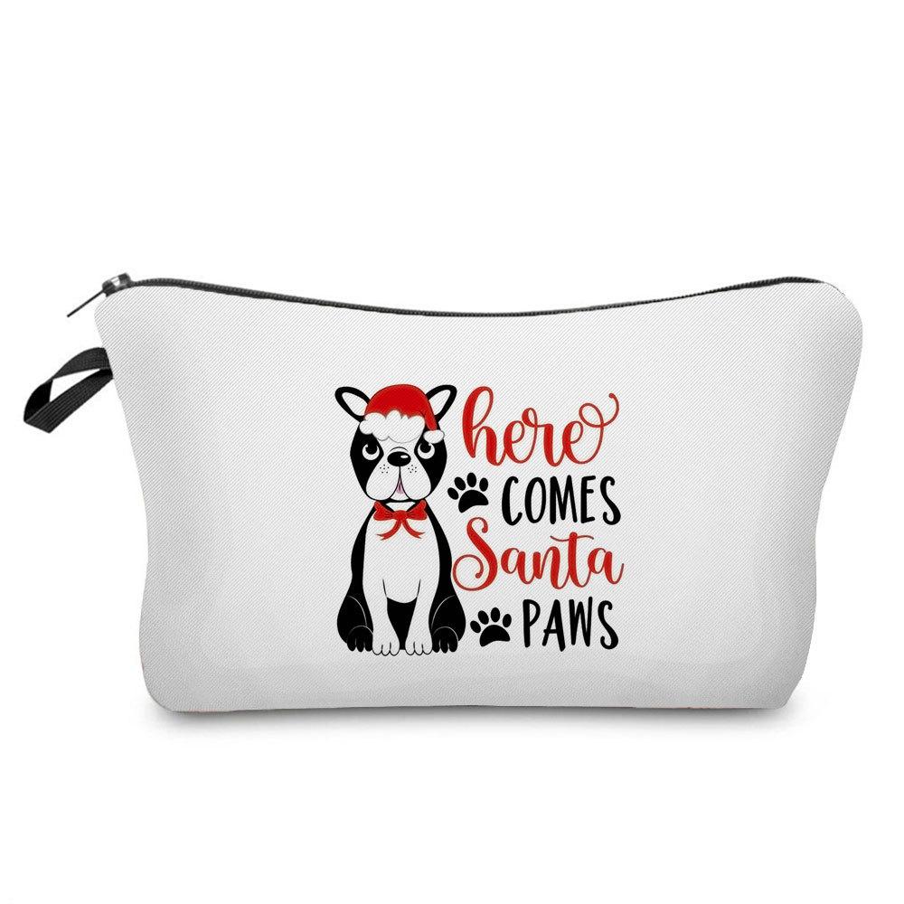 Women Dog Print Cosmetic Bag Toiletries Organize Travel Storage Case  6402