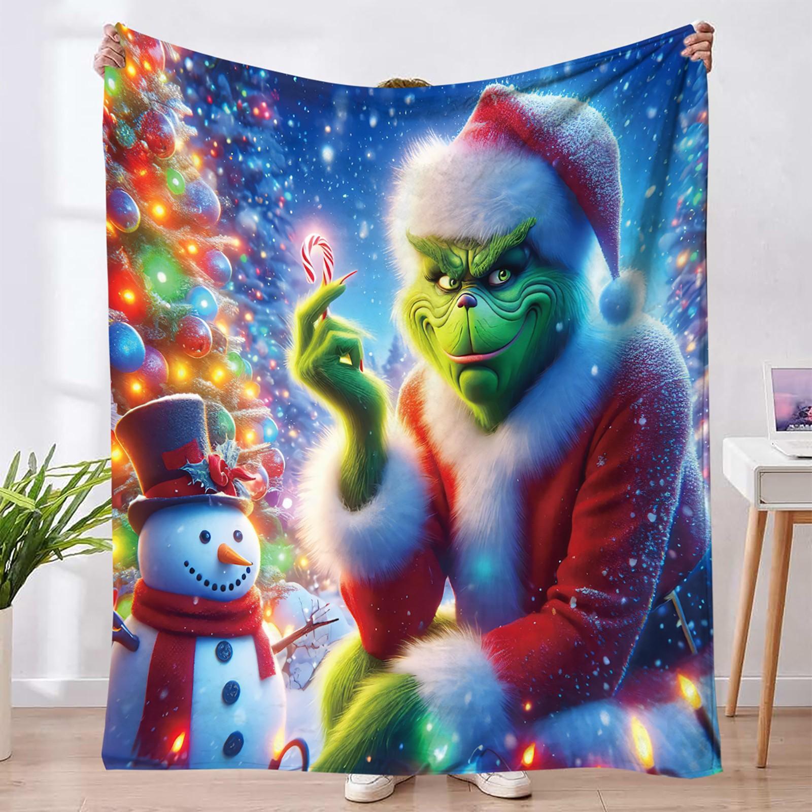 

Рождественский чехол для одеяла, мягкое и удобное плюшевое шерстяное фланелевое одеяло One Size