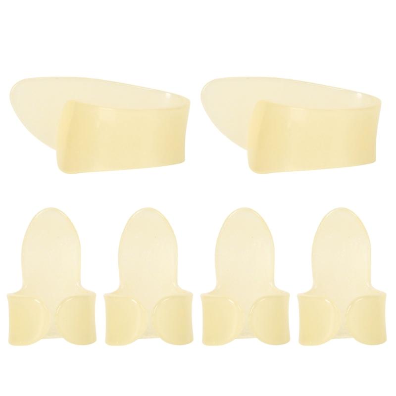

6Pcs Glowing Guitar Thumb and Finger Picks with Ergonomic Shape for Easy Grip and Night Visibility String Instruments 1