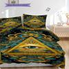The Square and Compass of Freemasonry Bedding, Duvet Cover, Pillowcase, Home Decoration, Birthday Gift (1 * Duvet Cover+2 * Pillowcase, Coreless)