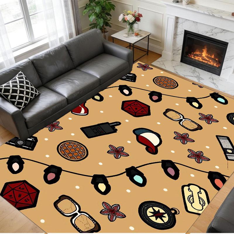 Crystal Velvet Rug Soft Non Slip Indoor Floor Mat Home DecorStranger Things