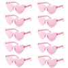 6-12pcs Heart Sunglasses Candy Color Rimless Fun Glasses for Girl Hen Bachelor Party Favors Wedding Decor summer traveling Gift