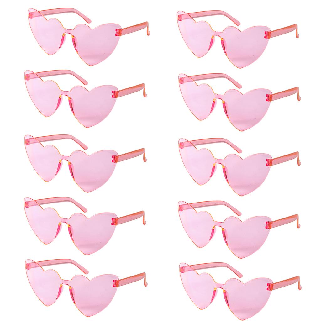 6-12pcs Heart Sunglasses Candy Color Rimless Fun Glasses for Girl Hen Bachelor Party Favors Wedding Decor summer traveling Gift