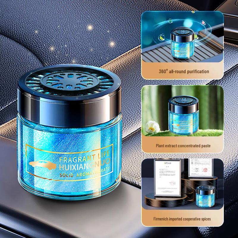 Car Liquid Sand Solid Balm: Long-Lasting Fragrance Air Freshener & Odor Remover Glass Ornament for Car Interior and Home.