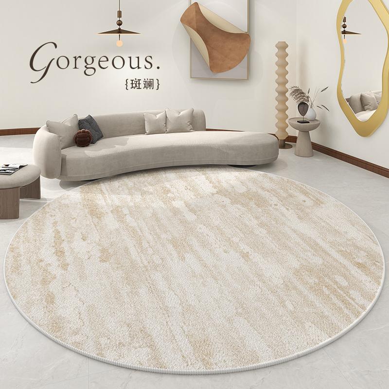 Wabi-sabi Style Living Room Decoration Carpet Light Luxury Rugs for Bedroom Fluffy Soft Plush Floor Mat Thickend Study Round Rug