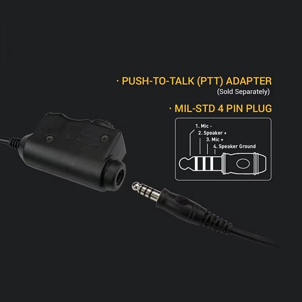 NEW EARMOR M11 SE Tactical Headset Anti Noise Headphones Communication Shooting Earmuff with EARMOR M11 PTT Adapter for Kenwood