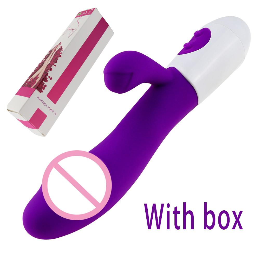 Silicone G Spot Dildo Rabbit Vibrator Dual Vibration 10 Speeds Female Vagina Clitoris Massager Adult Sex Toys For Women