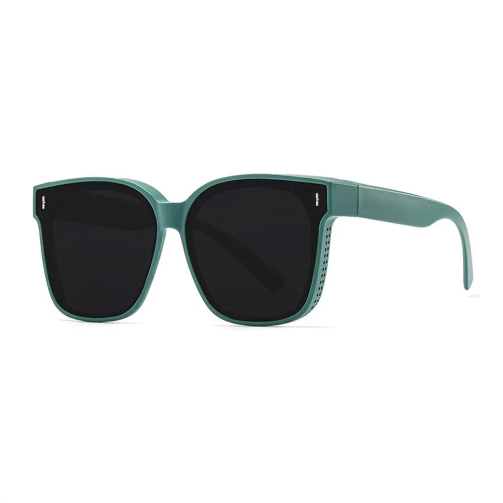 Driving Riding Shades Square Frame Wrap Around Fit Over Sunglasses Fit Over Sunglasses UV  Wrap Around Glasses For