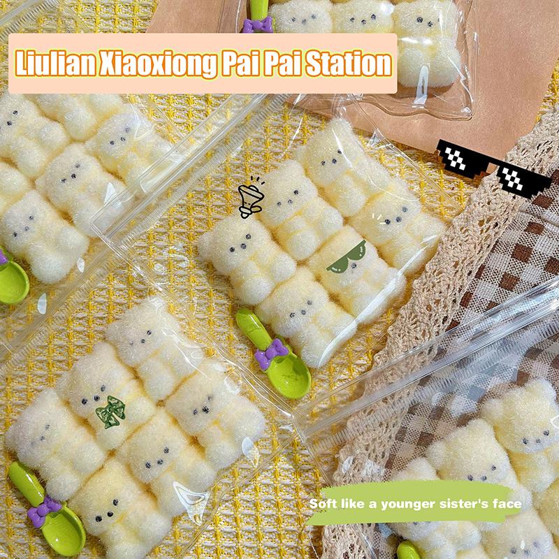 1 Piece Six Consecutive Little Bear Mochi   Toys Cute Plush Sensory Silicone Slow Rebound Pinch Decompression Toy