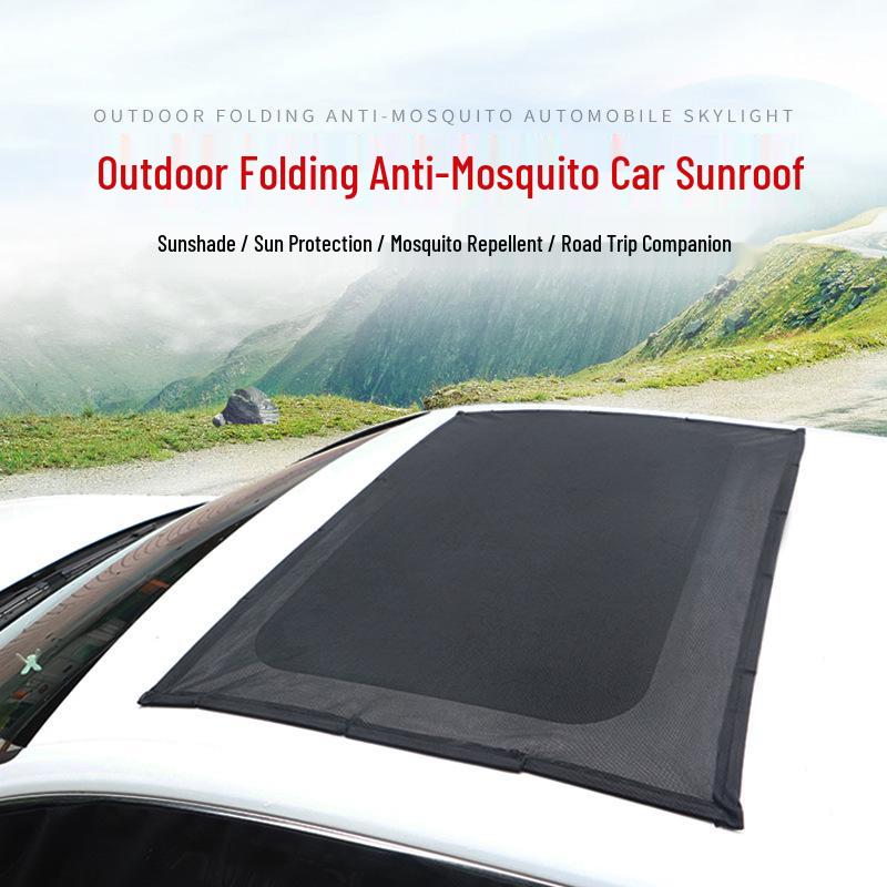Car Window & Sunroof Mosquito Mesh Sunshade Curtains 98CM x 60CM (Standard Sunroof)