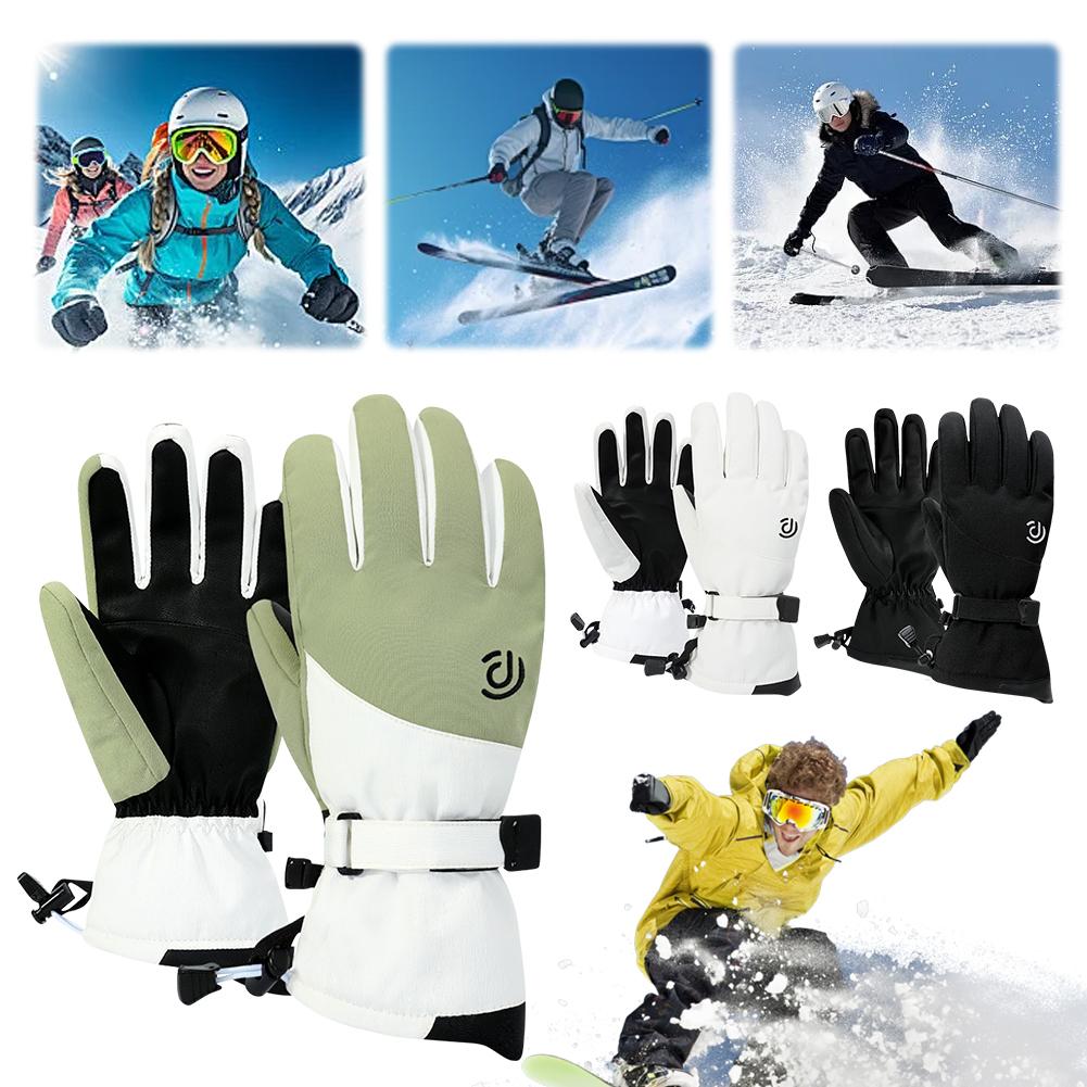 Winter Cycling Gloves Ski Gloves Water Resistant Touch Screen Thermal Riding Gloves Padded Sports Gloves for Running Cycling