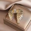 Gold Angel Wings Brooch Light Luxury Design Diamond Pin Women's Fashion Corsage