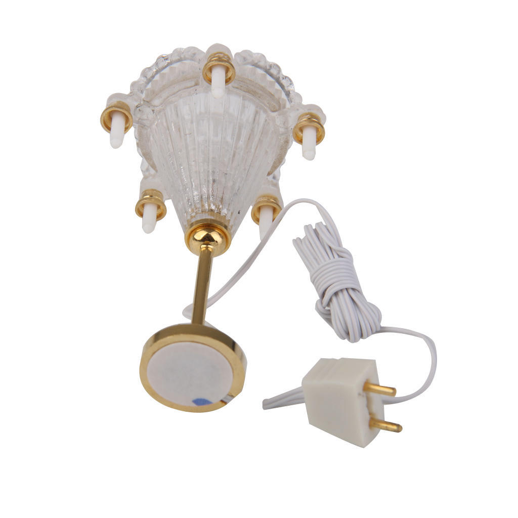 Lámpara de techo LED de Miniatura de casa de muñecas Iluminación Lámpara Eléctrica W//5 Vela