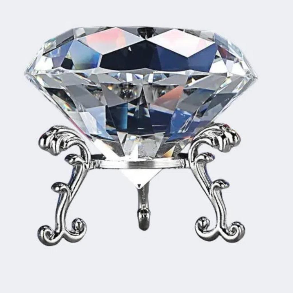 1pc Crystal Diamond Solar Catcher Prism, Suitable for Window Star-Shaped Chandeliers, Crystal Transparent Hanging Crystals, Suit