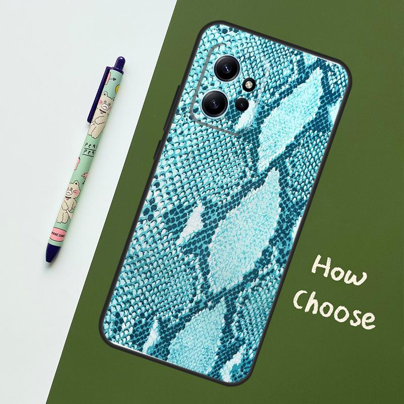 Snake Skin Print Case For Xiaomi Redmi Note 13 11 10 12 14 15 Pro Plus Cover For Redmi 15 14C 10C 13C 12C 15C