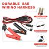 SAE Battery Alligator Clips Wire Harness With On/Off Switch 7.9Ft/2.4M 16AWG, 12V Alligator Clips With Wires For Sprayer Parts, Sprayer Pump, Battery