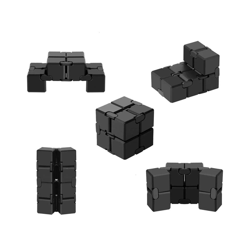 Alloy&Plastic Infinity Cube Fidget Toy Ultra-Durable Sensory Stress Reliever for Adults & Kids Anxiety Relief Gift
