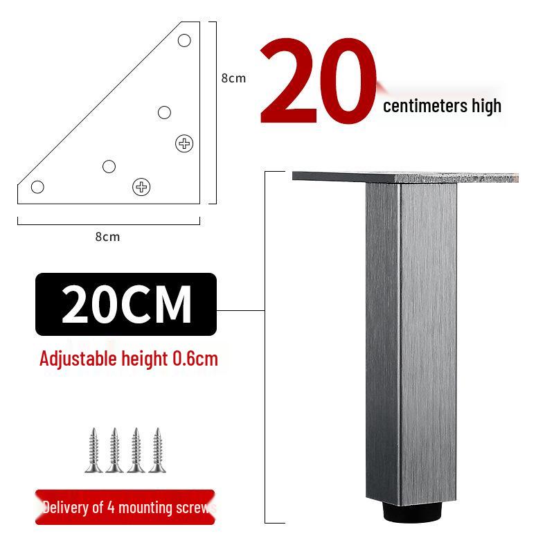 Adjustable Aluminum Alloy Furniture Legs for Cabinets, Sofas, Coffee Tables, TVs, and Beds