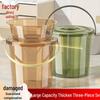 ZISIZ Thickened Transparent Silicone Water Bucket