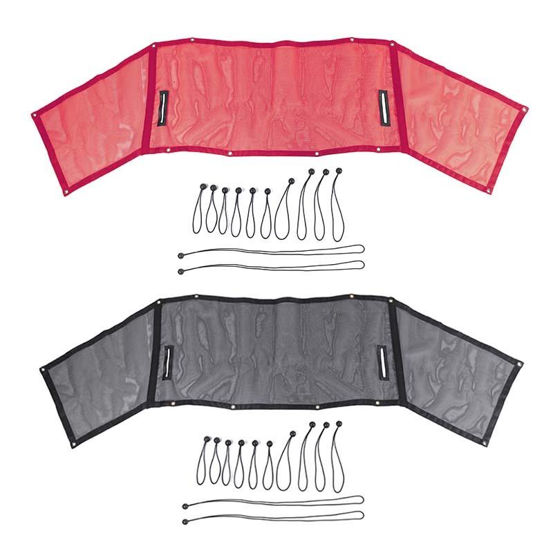 Car Rear Trunk Sunshade Mesh Sunscreen Cover for Jeep Wrangler JK 4-Door Version Exterior Accessories, UV Protection