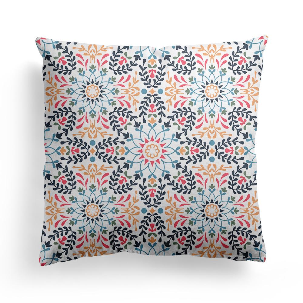 Floral Print Pillowcase, Home Peach Skin Velvet Material Sofa, Car Office Bedside Pillow and Cushion Cover